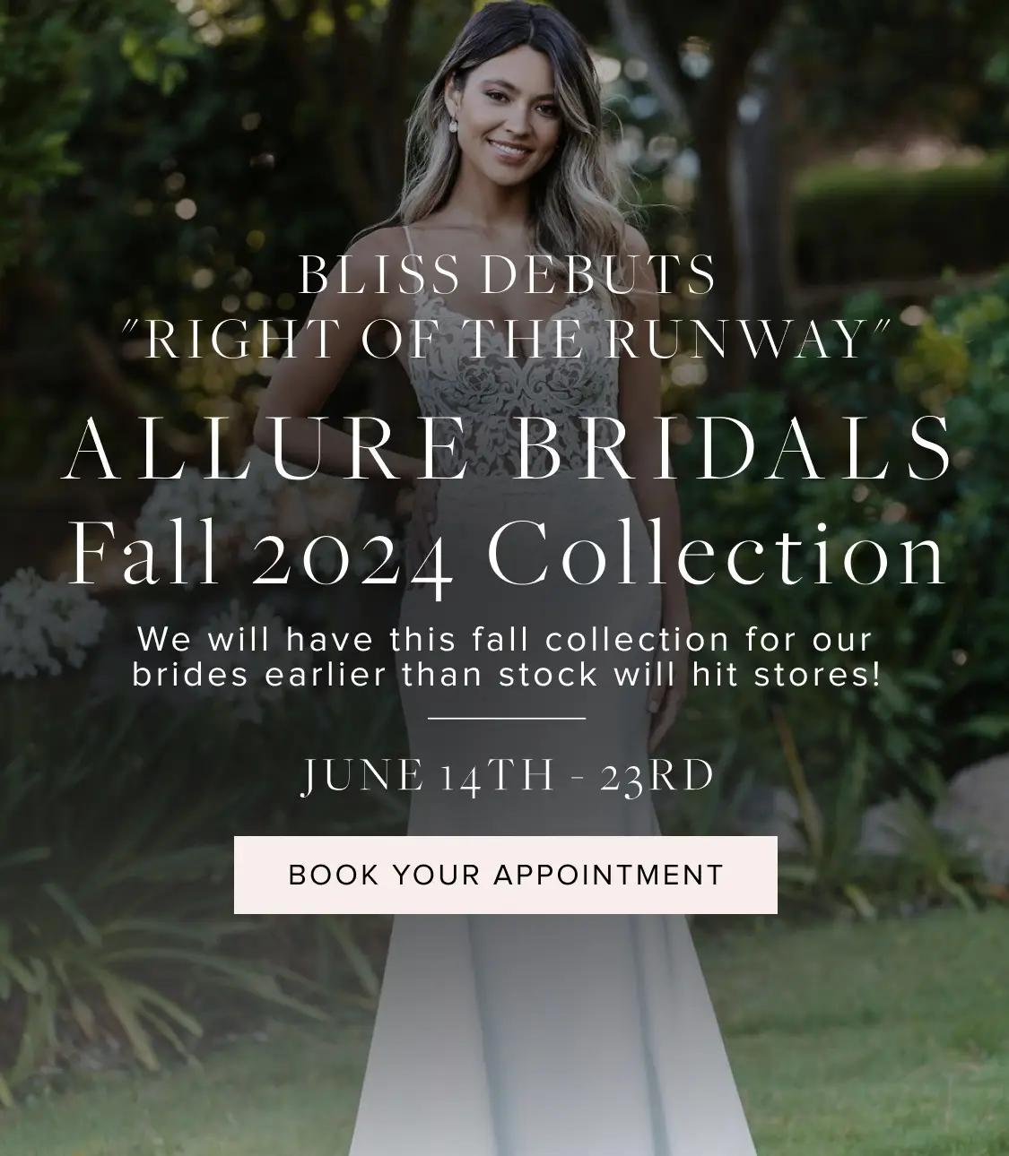 Allure Bridals Fall 2024 banner mobile