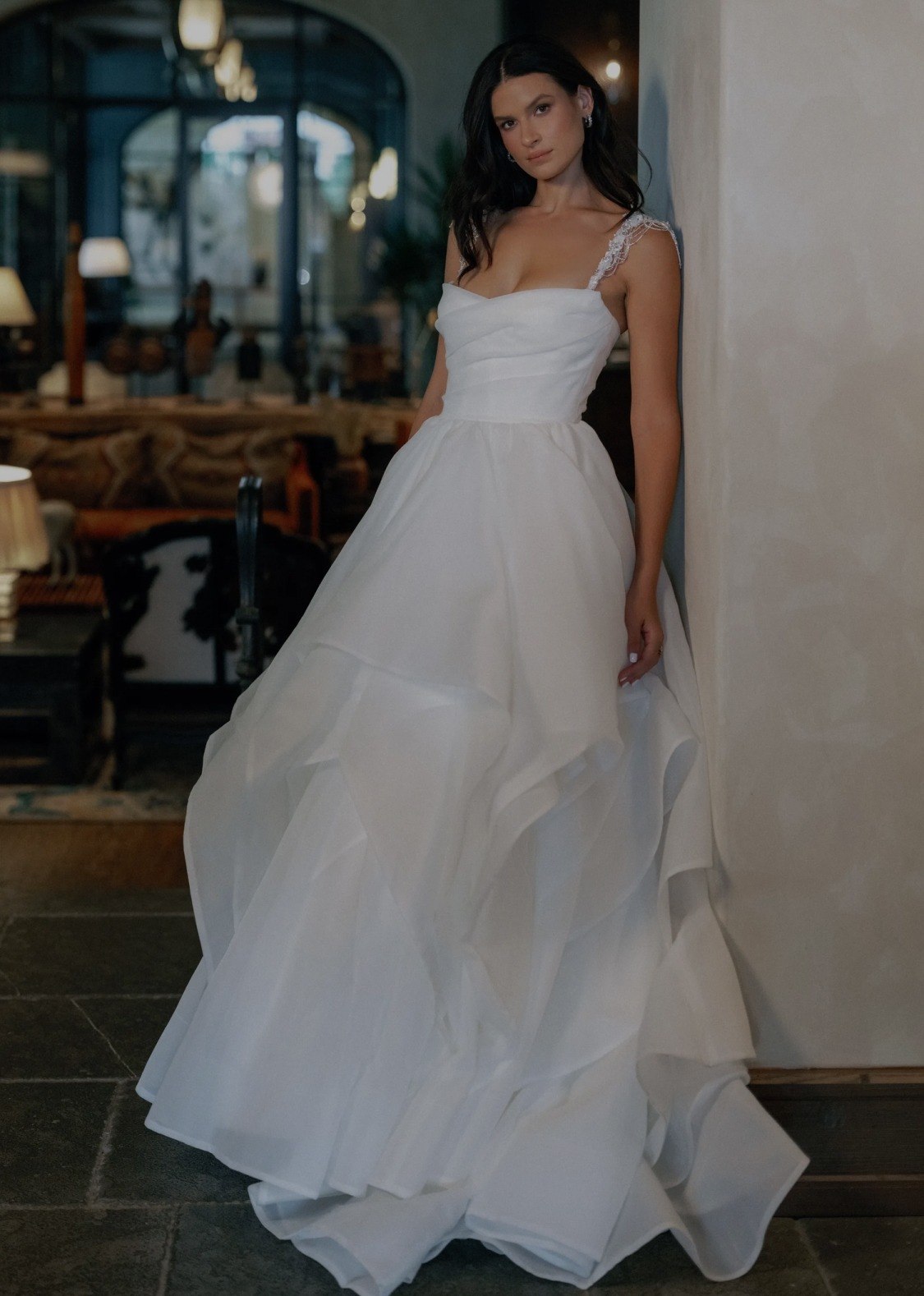 Photo of model wearing a Locket wedding gown