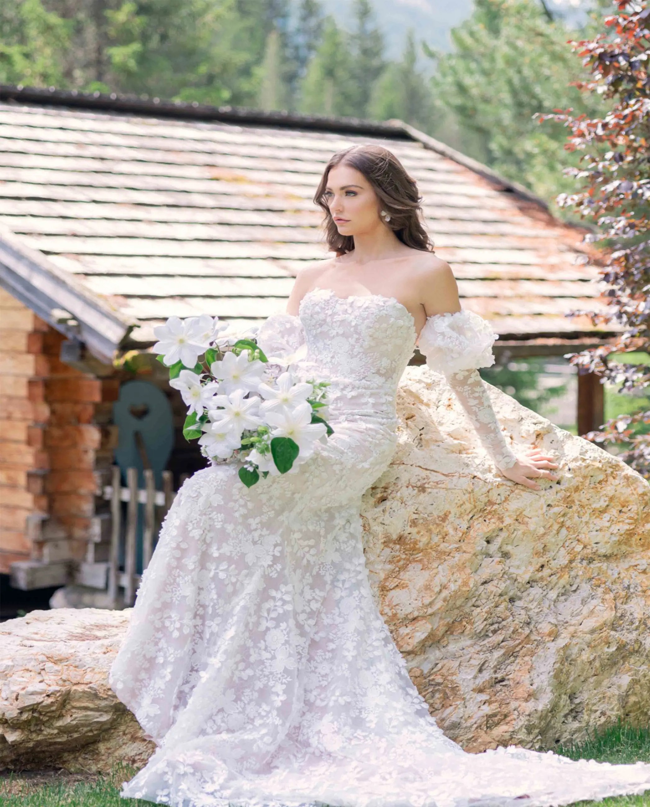 Photo of Model wearing a Willowby Collection Dress
