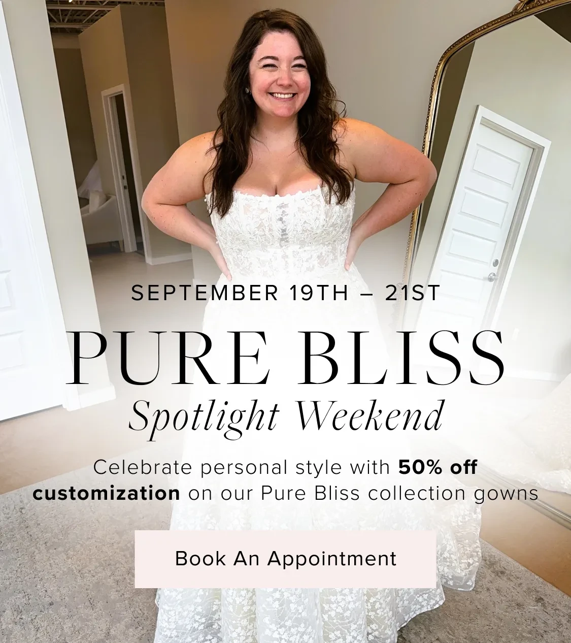 pure bliss spotlight weekend banner september 2025
