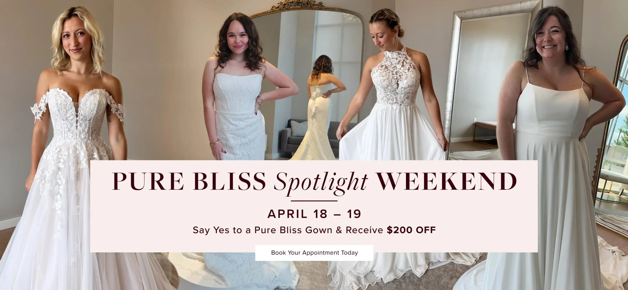 pure bliss spotlight weekend banner april 2026